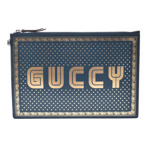 Gucci GUCCY Calf Bag Green Clutch